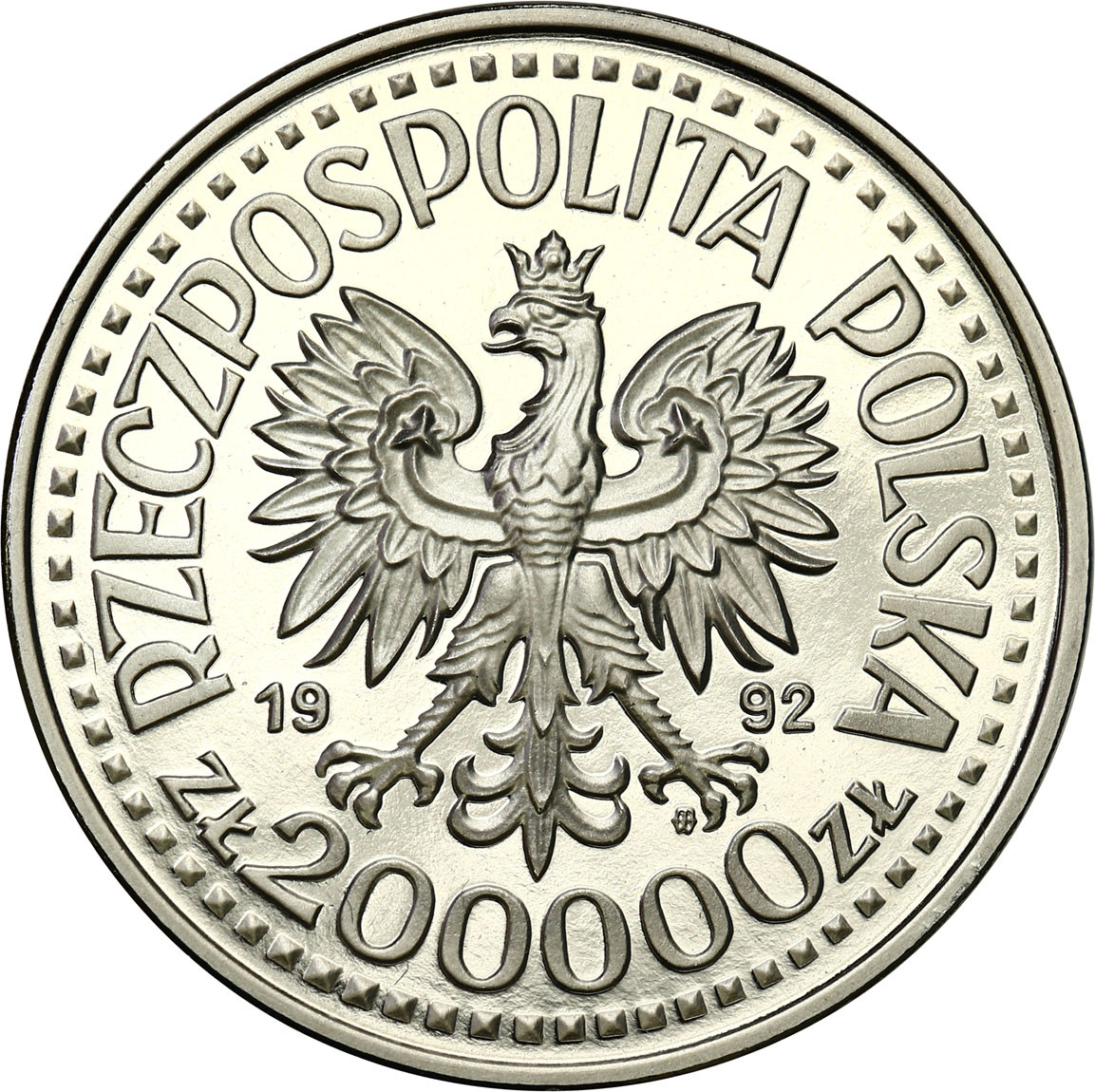 PRL. PRÓBA Nikiel 200 000 złotych 1992 - Stanisław Staszic